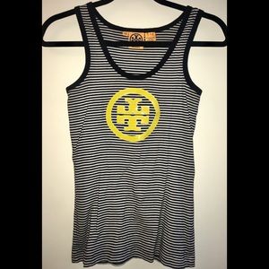 TORY BURCH / LOGO STRIPED TANK / SIZE XS